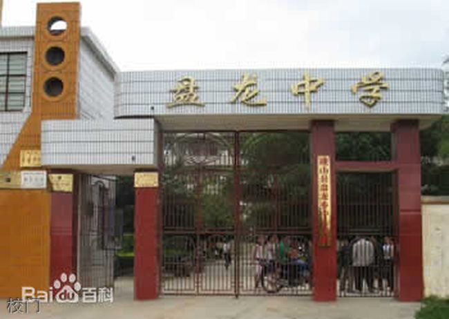 南部盘龙中学校门