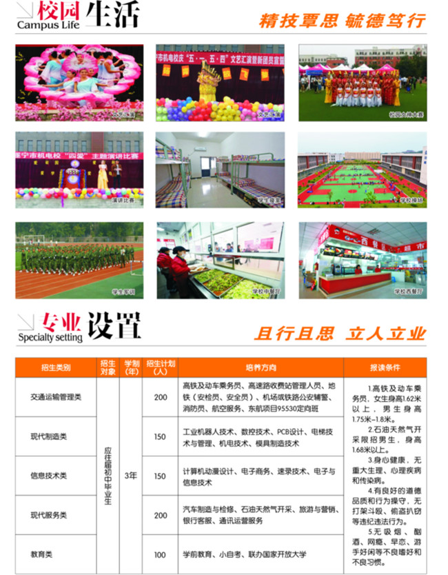 2021年遂宁市机电职业技术学校招生简章