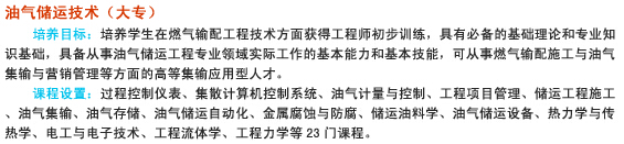 南充信息工程学校2019-石油储运技术(大专)